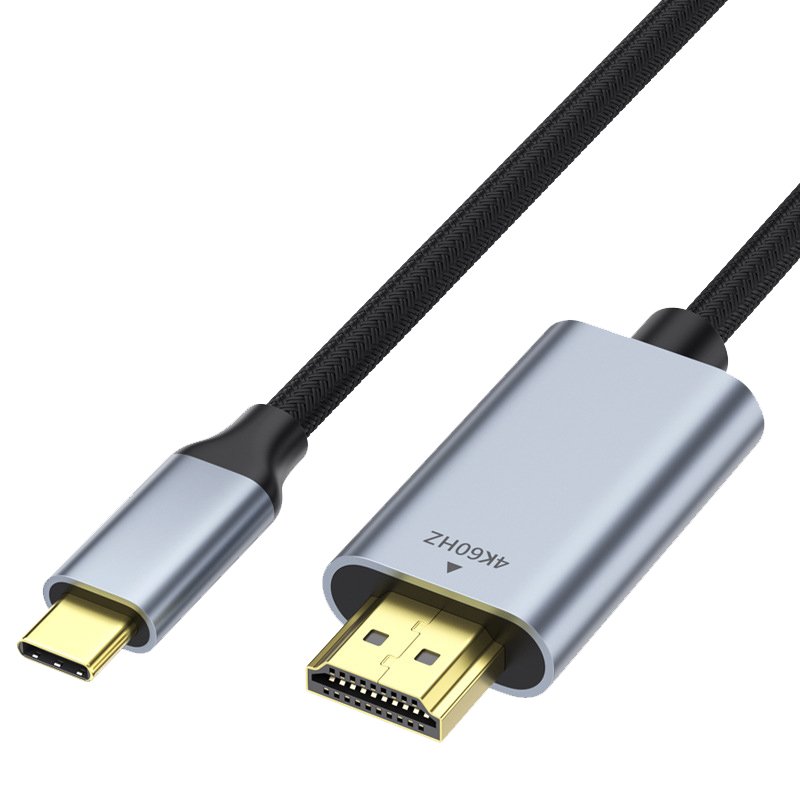 ZHIDELI USB-C to HDMI Cable 6Ft [4K@60Hz] High-Speed USB Type C to HDMI 2.0 Braided Cord (Thunderbolt 3/4 Compatible) for iPhone 15 Series, MacBook Pro/Air, iPad Pro, Galaxy S8 to S23