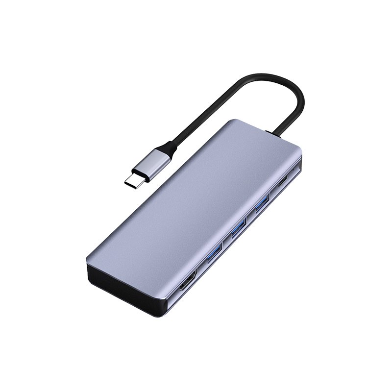 ZHIDELI USB C Hub M.2 NVMe SSD Enclosure, 6 in 1 USB C Hub Multiport Adapter Fits PCIe 3.0 NVMe M.2 SSD, with 4K/60Hz HDMI, 10Gbps USB 3.1(3 Ports),100W PD Compatible with MacBook Pro and Type-C Devices