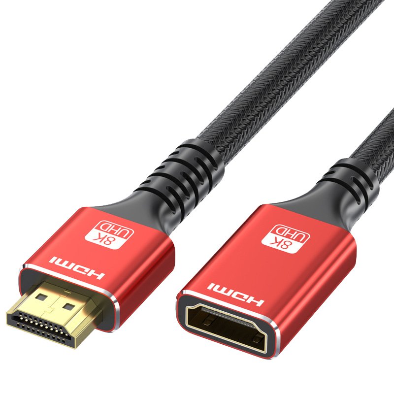 8K HDMI Extension Cable, HDMI 2.1 Male to Female Adapter Cord, Ultra High-Speed 48Gbps, 8K@60Hz, 4K@120Hz, HDR, Compatible with PS5, Xbox Series X, Roku TV Stick, Nintendo Switch, Blu-ray Player, Laptop, HDTV (Multiple Length Options)