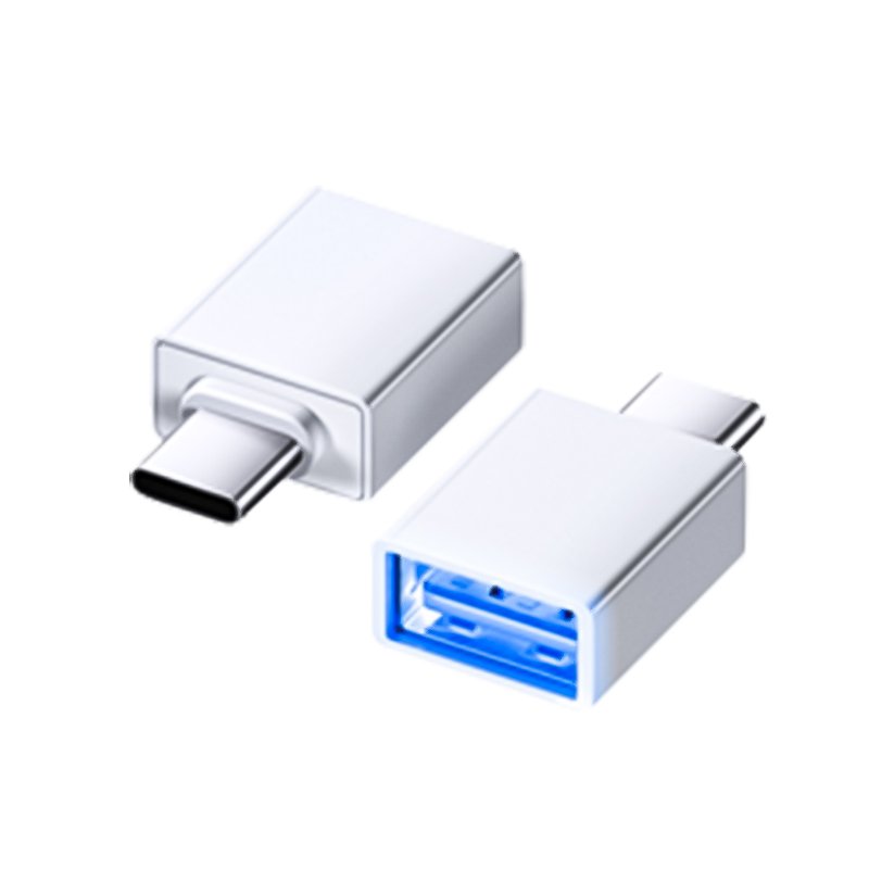 ZHIDELI USB C to USB Adapter 4 Pack, USB Female to USB C Male OTG Adapter, USB C Adapter Compatible with MacBook Pro, Samsung Galaxy, Type-C Phones, Laptops, Tablets and More (4 White)