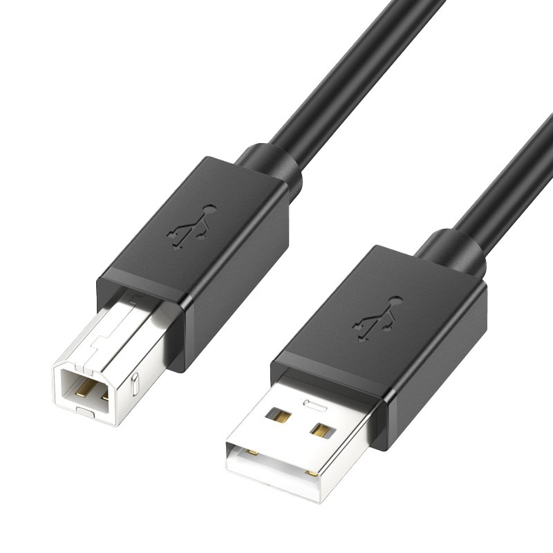 ZHIDELI USB Printer Cable, 6FT USB 2.0 Printer Cable, High-Speed USB A to B Printer Cord, Full Copper Scanner Cable for HP, Canon, Brother, Epson, Dell, Xerox, Samsung, Computer, Laptop, Digital Piano