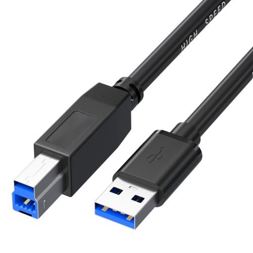 ZHIDELI USB 3.0 Cable A to B 3Ft, Superspeed USB 3.0 A-B Cable - for Scanner, Printers, External Hard Drives and More
