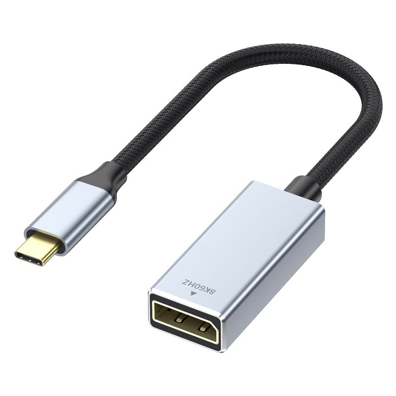 ZHIDELI USB C to DisplayPort 1.4 Adapter [8K@60Hz, 4K@144Hz 120Hz, 2K@240Hz] Dynamic HDR, 3D Thunderbolt 4/3 to Display Port Compatible with Oculus Rift S, MacBook Pro, Reverb G2, Dell XPS, Surface Pro